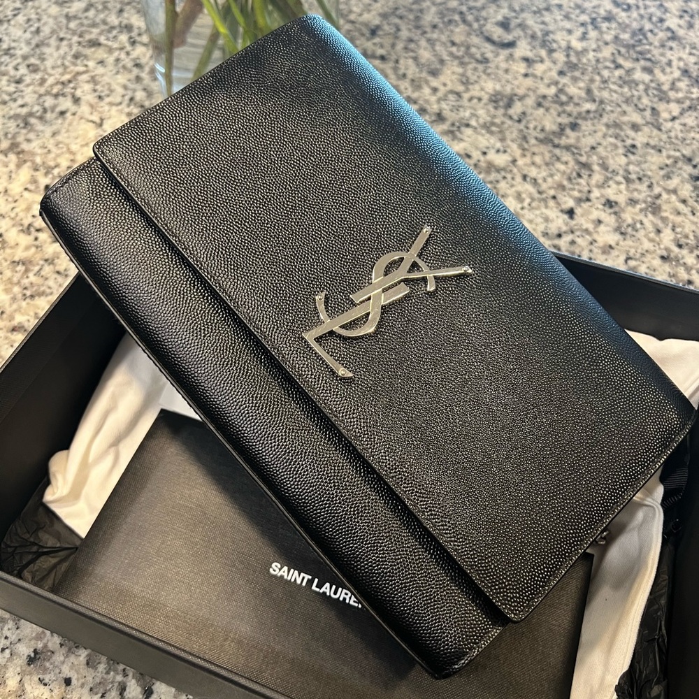 Authentic YSL Medium Kate Handbag in Black